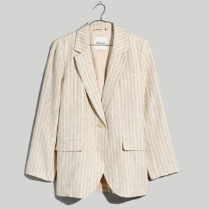 Madewell Linen Striped Blazer Size XS